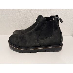 Birkenstock Stalon Nubuck Boot Black Leather Sz US 8-8.5 EU 39 Made in Portugal